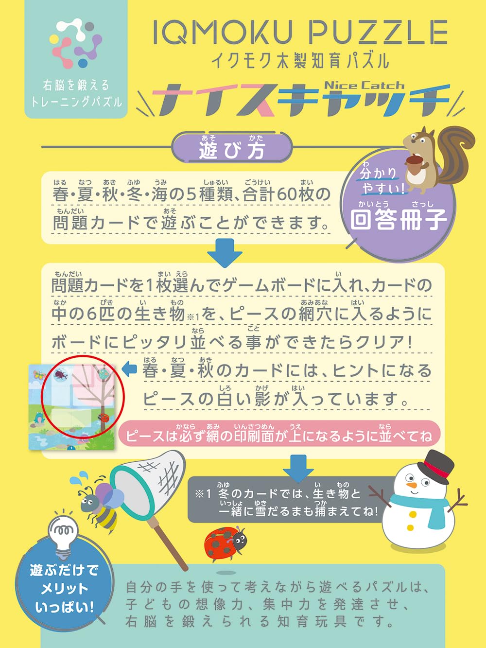 Amazon.co.jp: デビカ 知育玩具 イクモク木製知育パズル ナイス